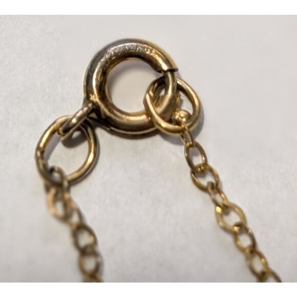 Vintage 12K Gold Filled Pendant Necklace Blue Turquoise Floral by Beverly Lucero - Picture 5 of 16